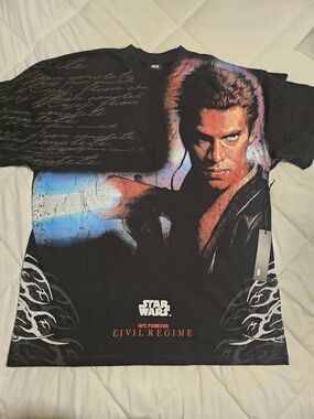 Civil Regime X Star Wars Black Short-Sleeve Graphic Tee Anakin Portrait